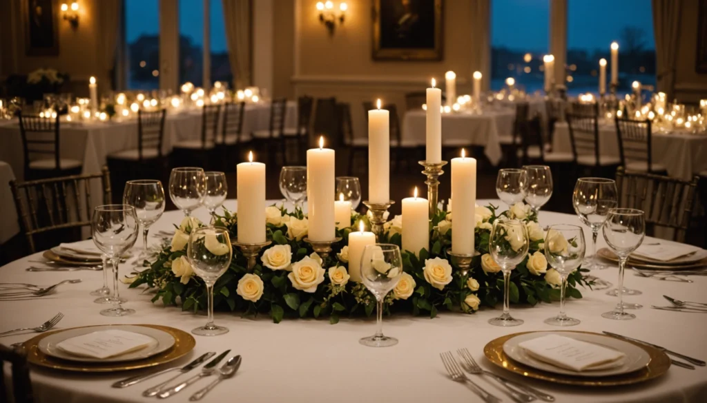 centre de table bougies pour mariage